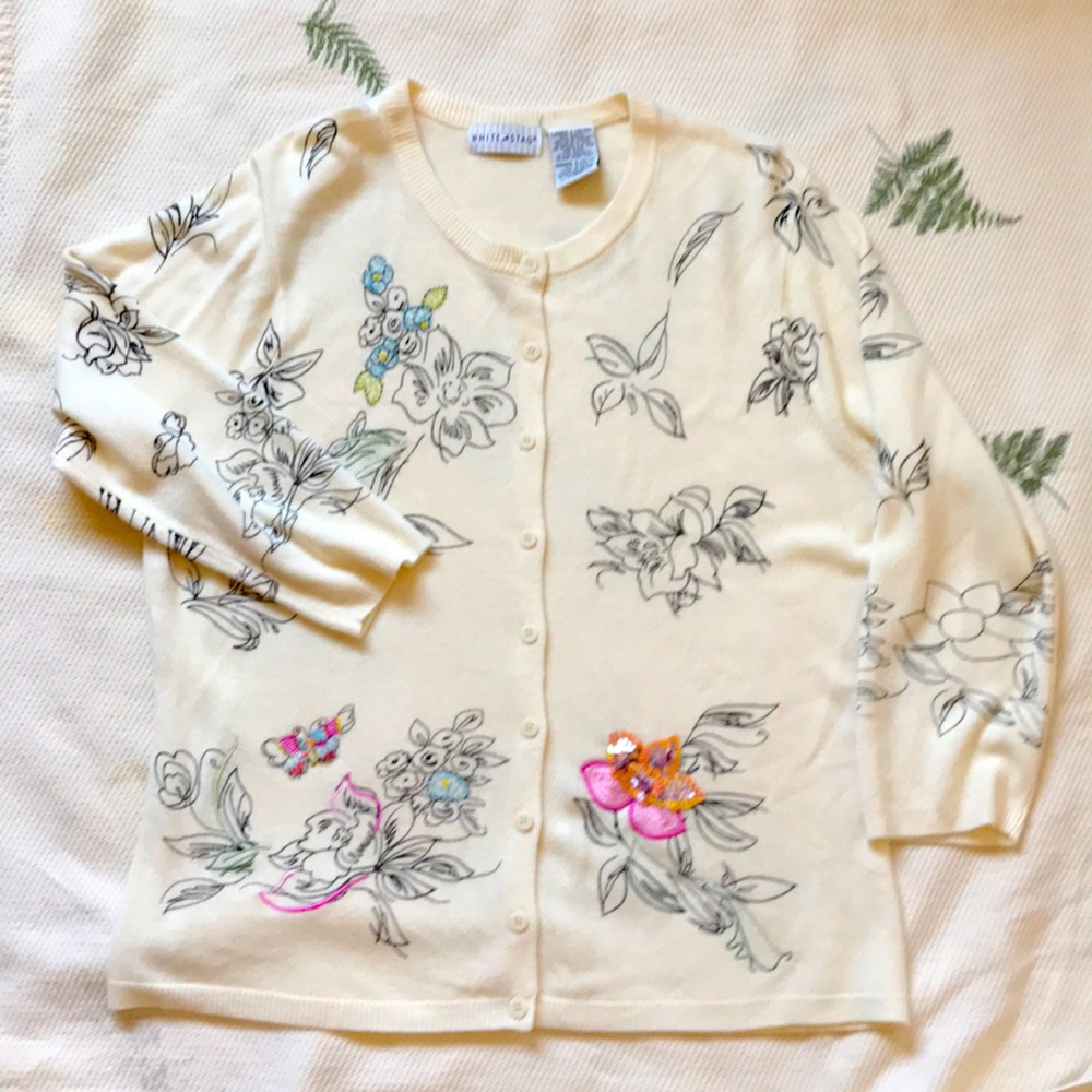White Stag button up sweater